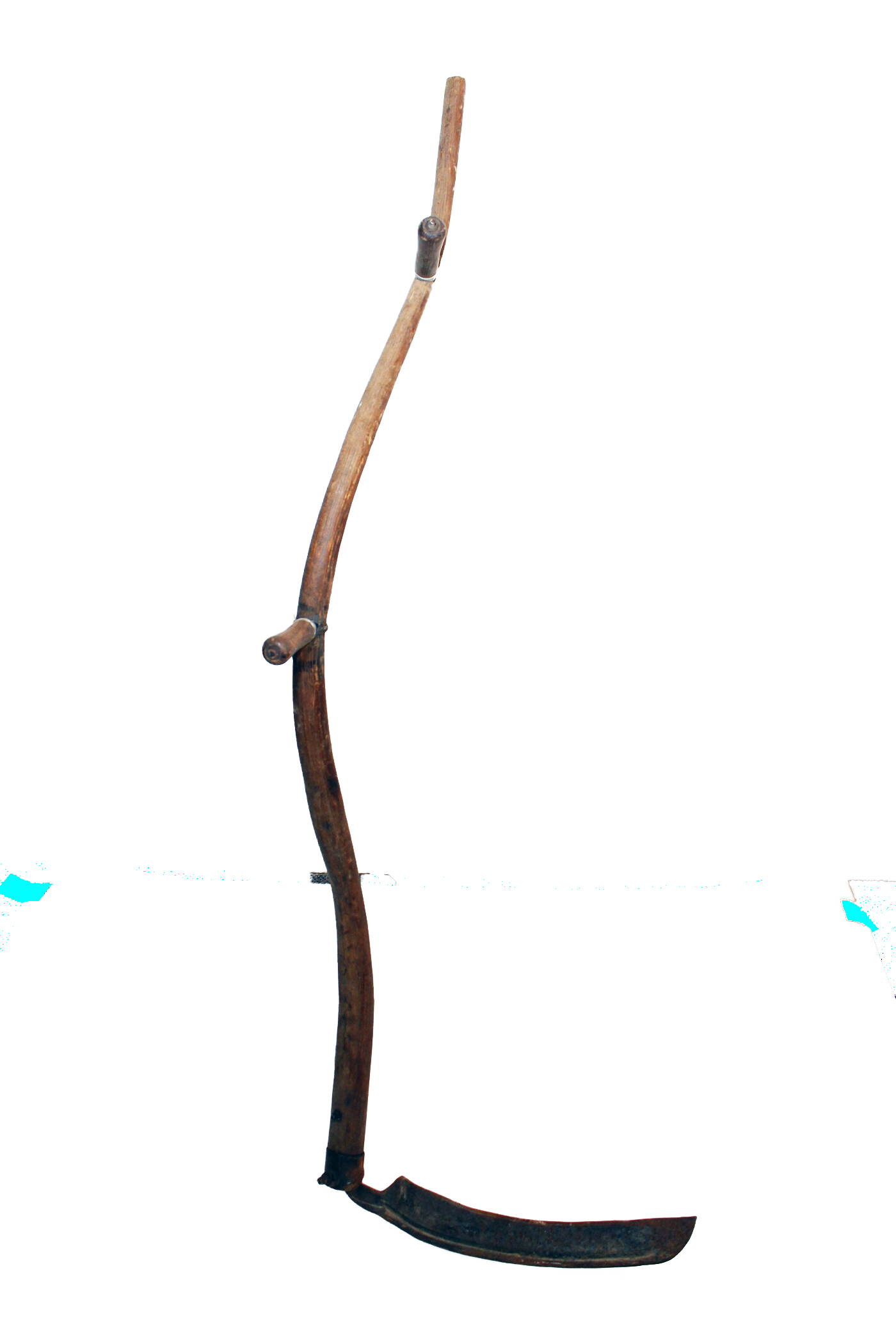 Antique Hay and Grain Two Handled Farmer's Scythe Sickle EBTH